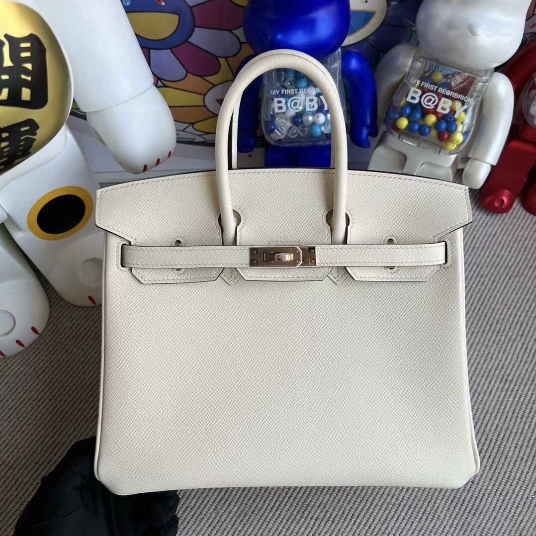 愛馬仕新加坡價格 Hermes Birkin 25 Epsom i2 Nata 內拼 4B Biscuit 玫瑰金扣