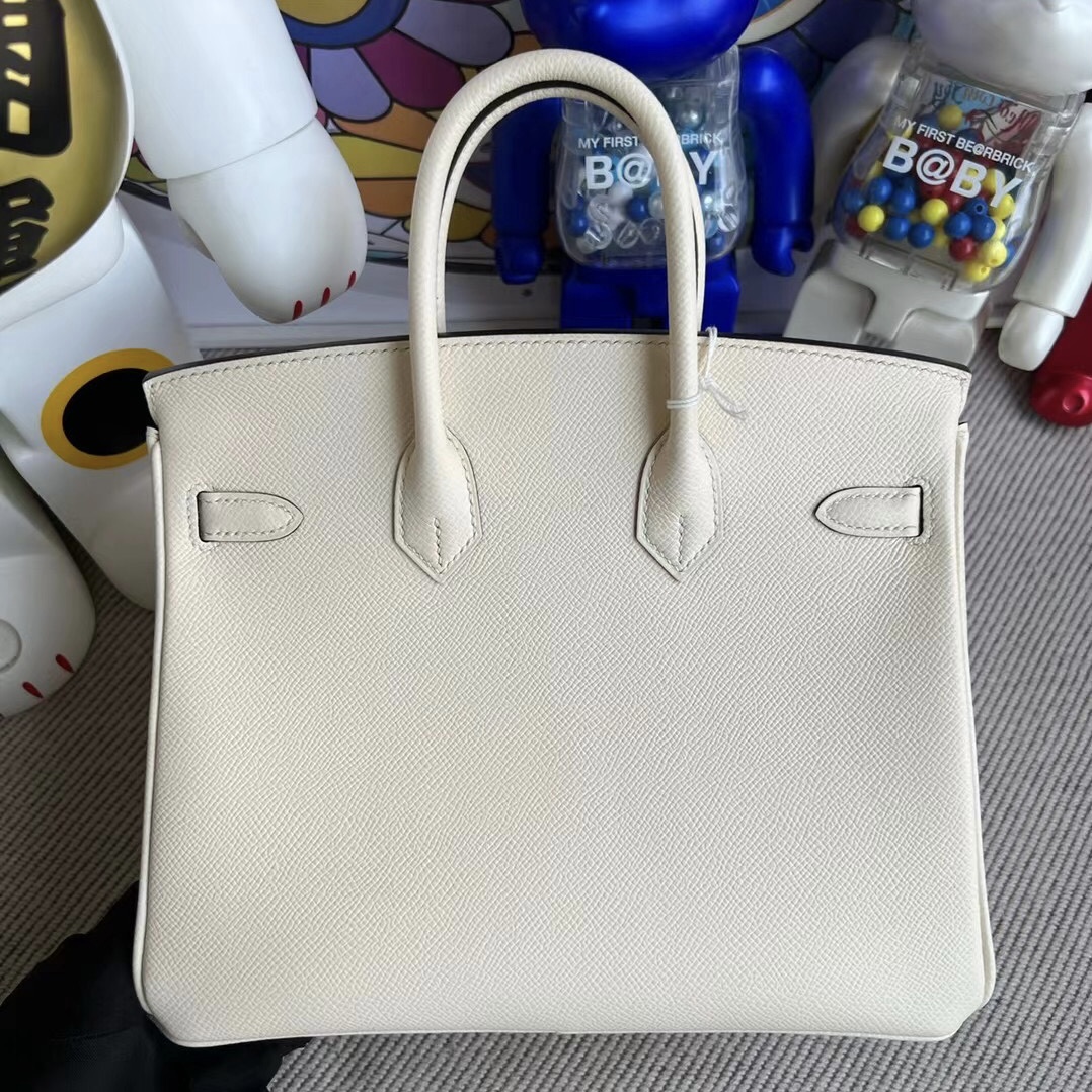 愛馬仕新加坡價格 Hermes Birkin 25 Epsom i2 Nata 內拼 4B Biscuit 玫瑰金扣