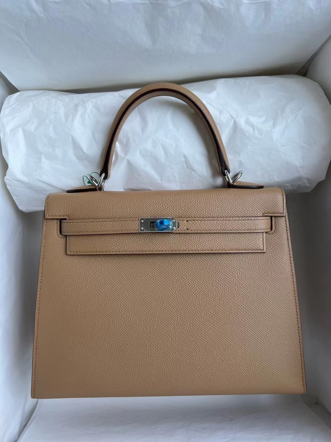 Hermes Kelly 25 Epsom 0M Chai 瑪薩拉茶色 內拼 X9 Mauve Sylvestre 銀扣