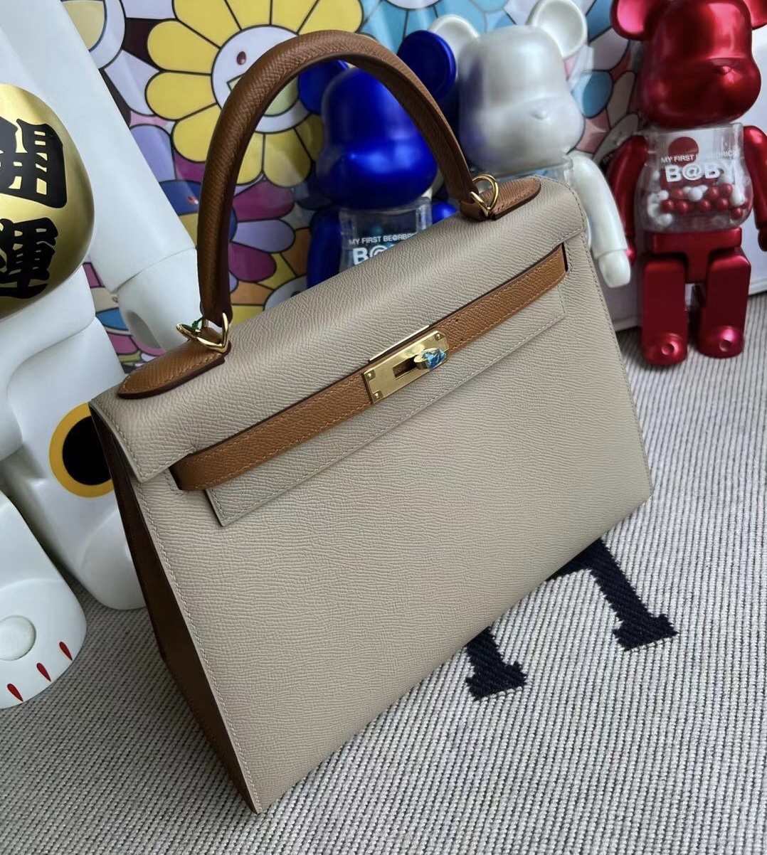 Hermes Kelly 28 Epsom HSS S2 Trench/37 Gold 拉絲金扣 Stamp 2022 U