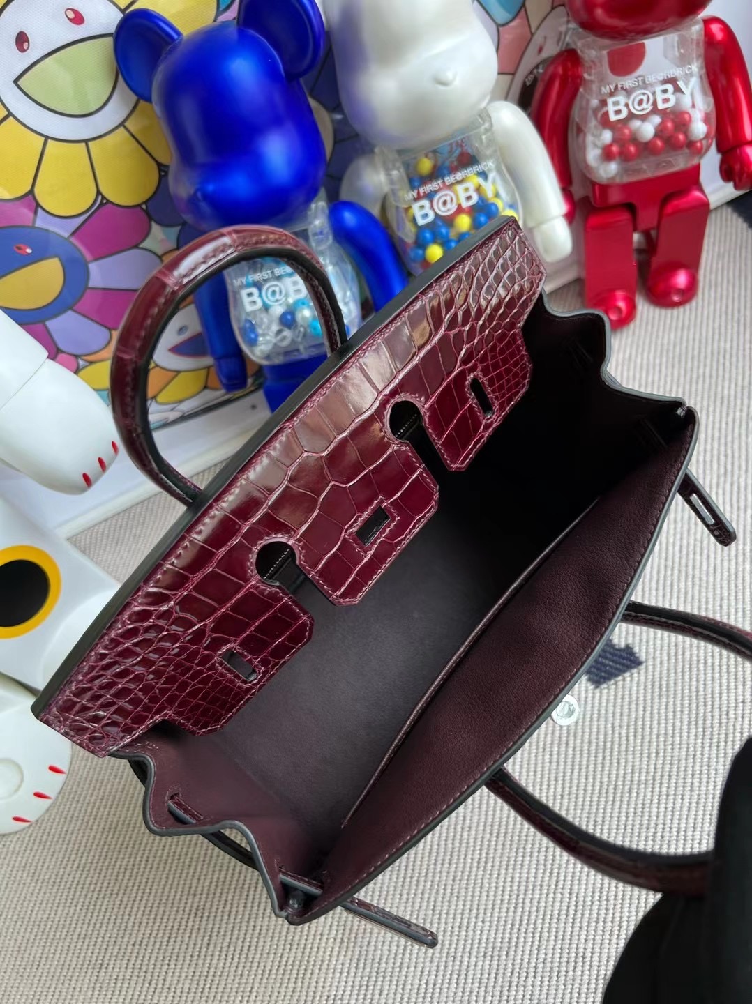 愛馬仕鉑金包 新加坡價格 Hermes Birkin 25 Touch Ostrich/Shiny Crocodile 57 Bordeaux