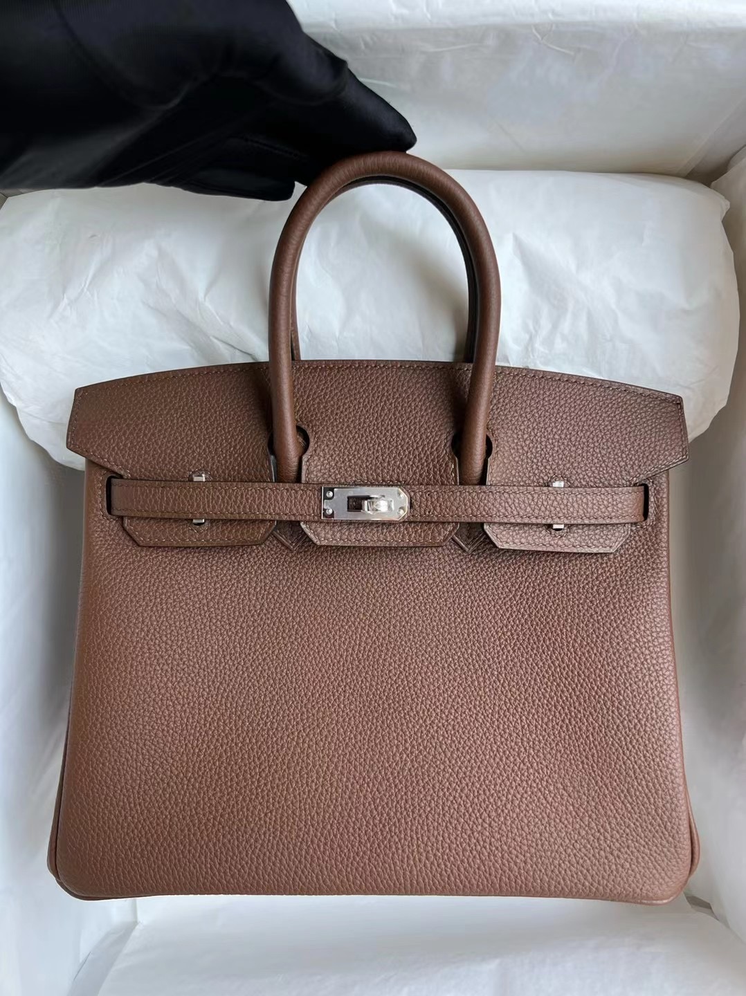 愛馬仕女包新加坡價格 Hermes Birkin 25 Togo 4A 咖啡色 coffee color 銀扣