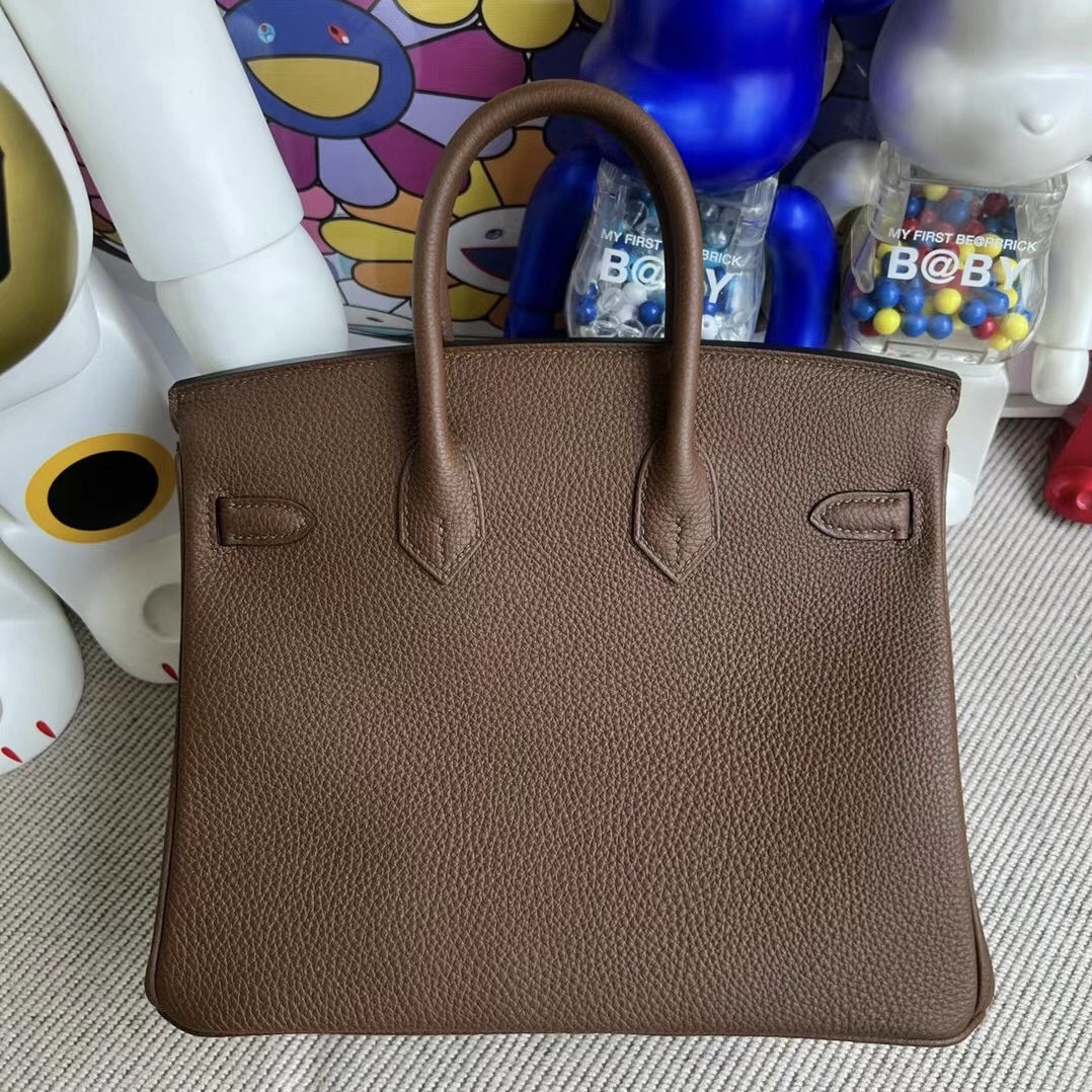 愛馬仕女包新加坡價格 Hermes Birkin 25 Togo 4A 咖啡色 coffee color 銀扣