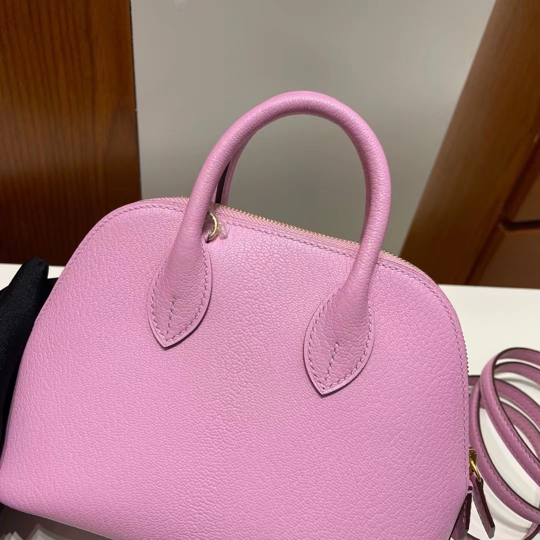 Hermes Bolide 1923 Mini Chevre Mysore X9 錦葵紫 Mauve Sylvestre 金扣