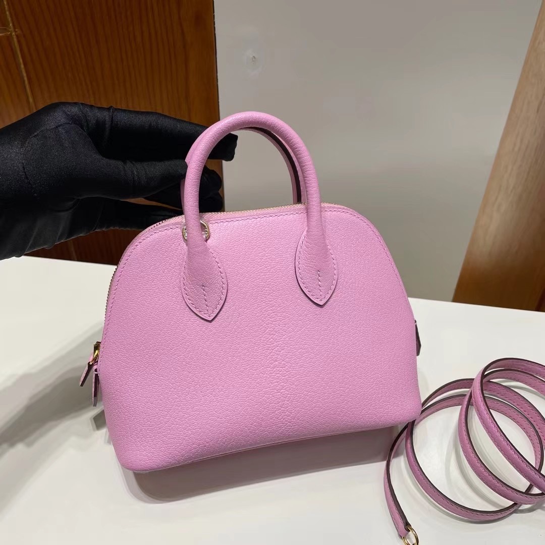 Hermes Bolide 1923 Mini Chevre Mysore X9 錦葵紫 Mauve Sylvestre 金扣