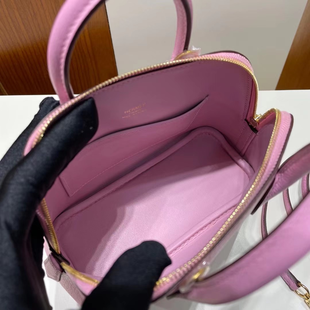 Hermes Bolide 1923 Mini Chevre Mysore X9 錦葵紫 Mauve Sylvestre 金扣