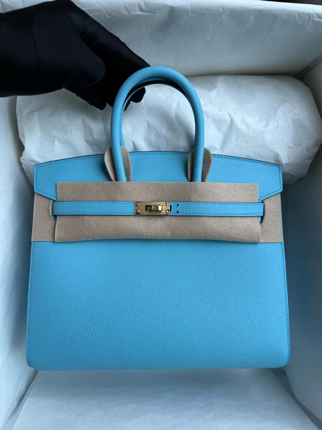 Dubai United Arab Emirates Hermes Birkin 25 Epsom 外縫 Sellier 7N Céleste 天藍色