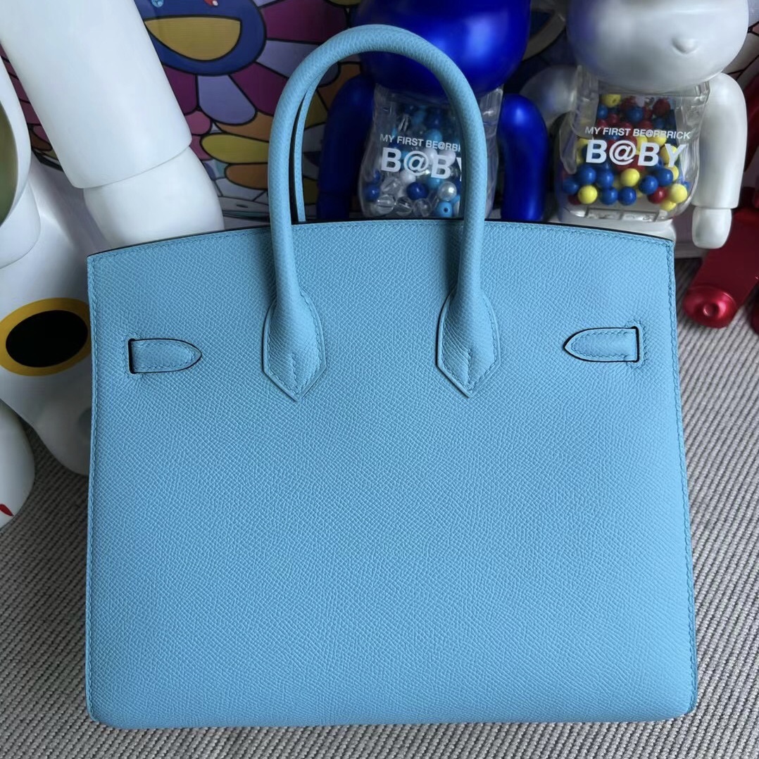 Dubai United Arab Emirates Hermes Birkin 25 Epsom 外縫 Sellier 7N Céleste 天藍色