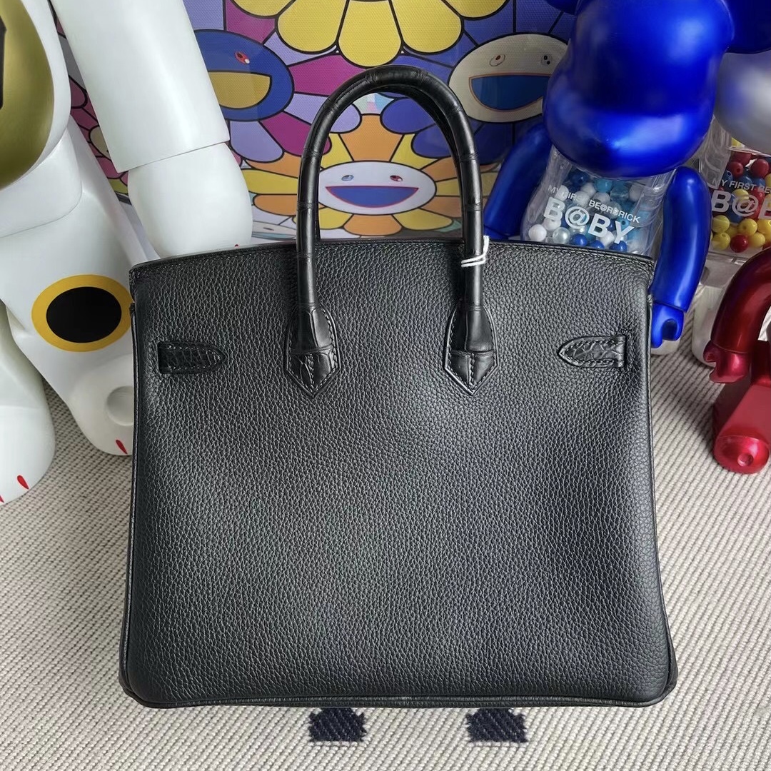 迪拜 Dubai Hermes Birkin 25cm Touch 89 Noir 黑色 Togo 皮/霧面美洲鱷魚