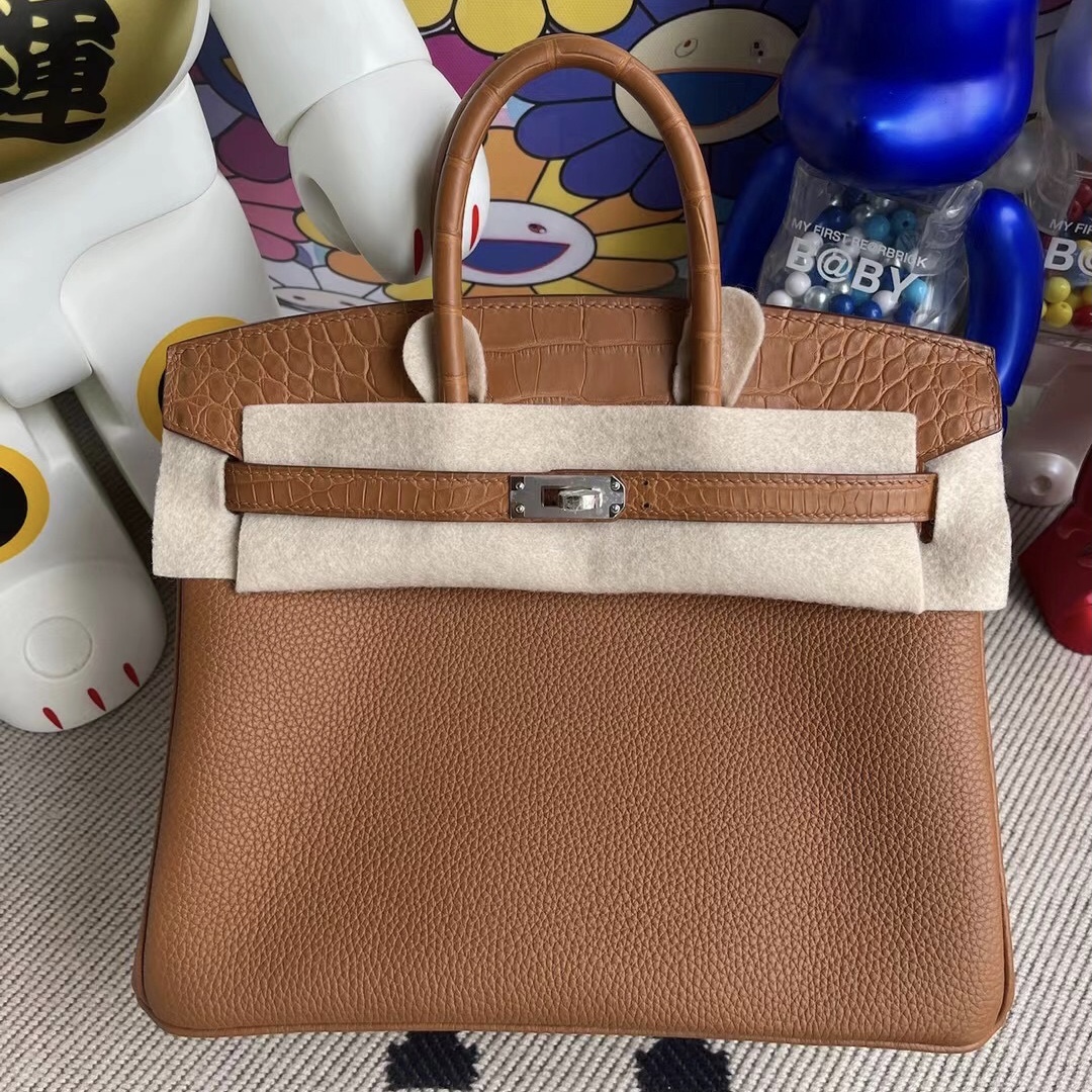 Dubai United Arab Emirates Hermes Birkin 25 Touch 37 Gold Togo /霧面美洲鱷魚