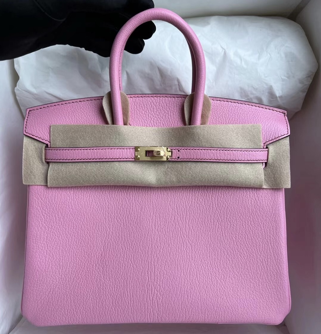 Britain Hermes Birkin 25cm Chevre 山羊皮 5P pink 櫻花粉 金扣