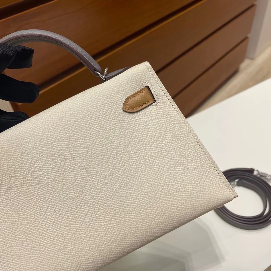 Hermes Mini Kelly II 2代 Epsom i2 nate + 0M Chai+ 0L Gris Meyer PHW