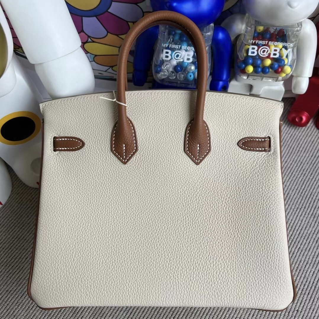 Hermes Birkin 25cm HSS Togo 10 Craie 奶昔白/37 Gold 金棕色 金扣