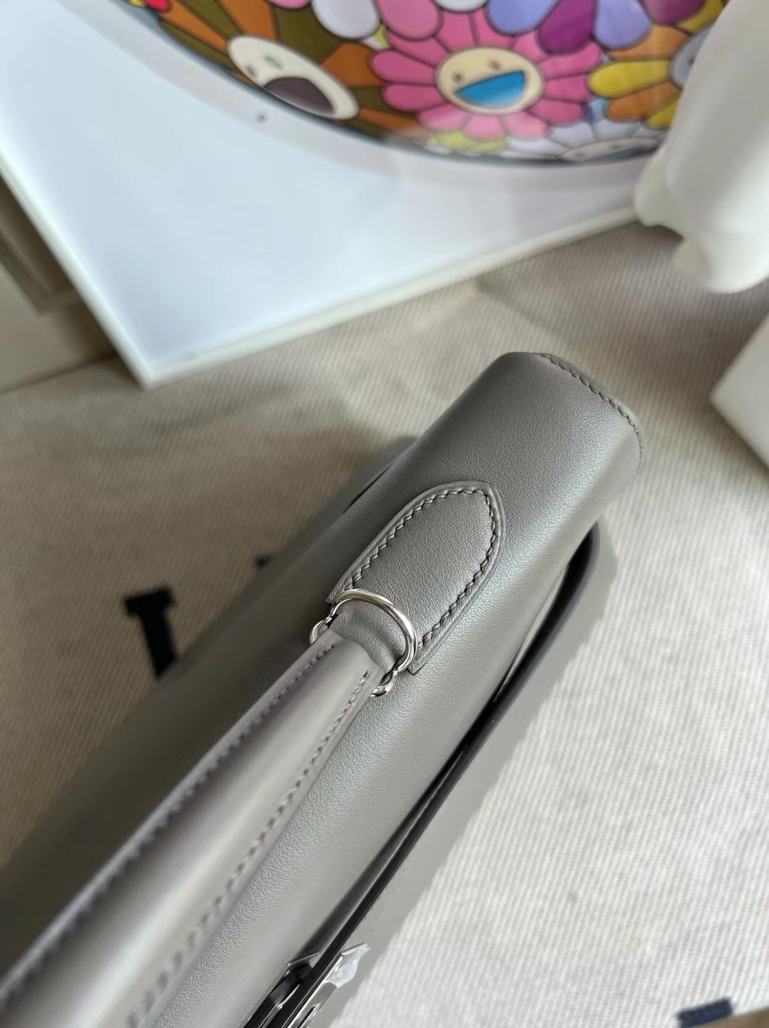 Hermes Kelly 40cm Swift  8F Etain 錫器灰 銀扣 Silver hardware 全手工蜜蠟線縫製