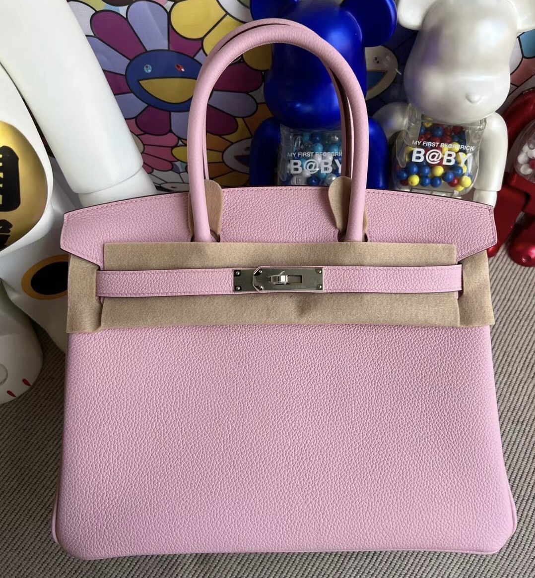 Singapore Hermes Birkin 30 Togo 原廠德國小牛皮  X9 錦葵紫 銀扣