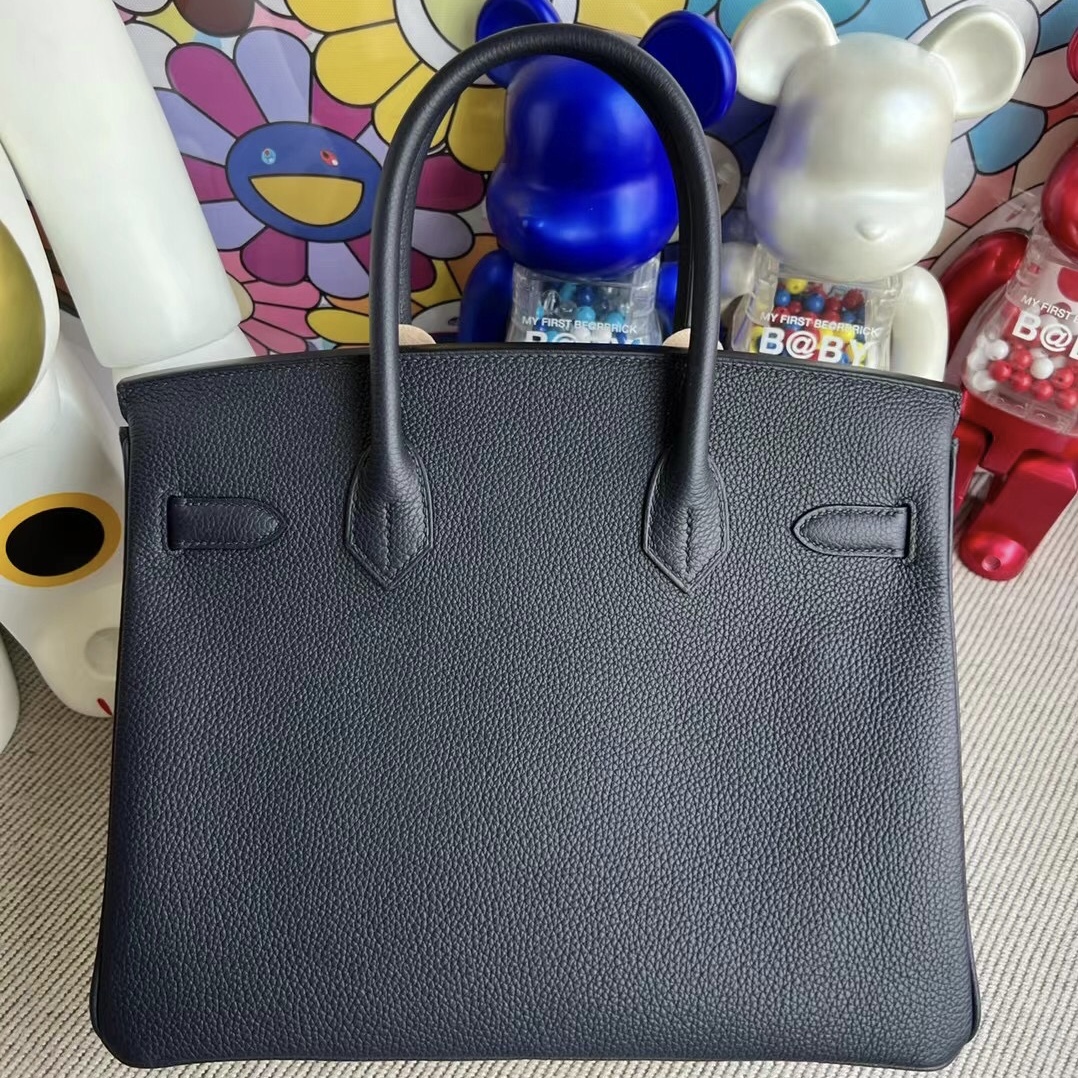 Singapore Hermes Birkin 30cm Togo 原廠德國小牛皮  2Z Blue nuit 午夜藍 金扣