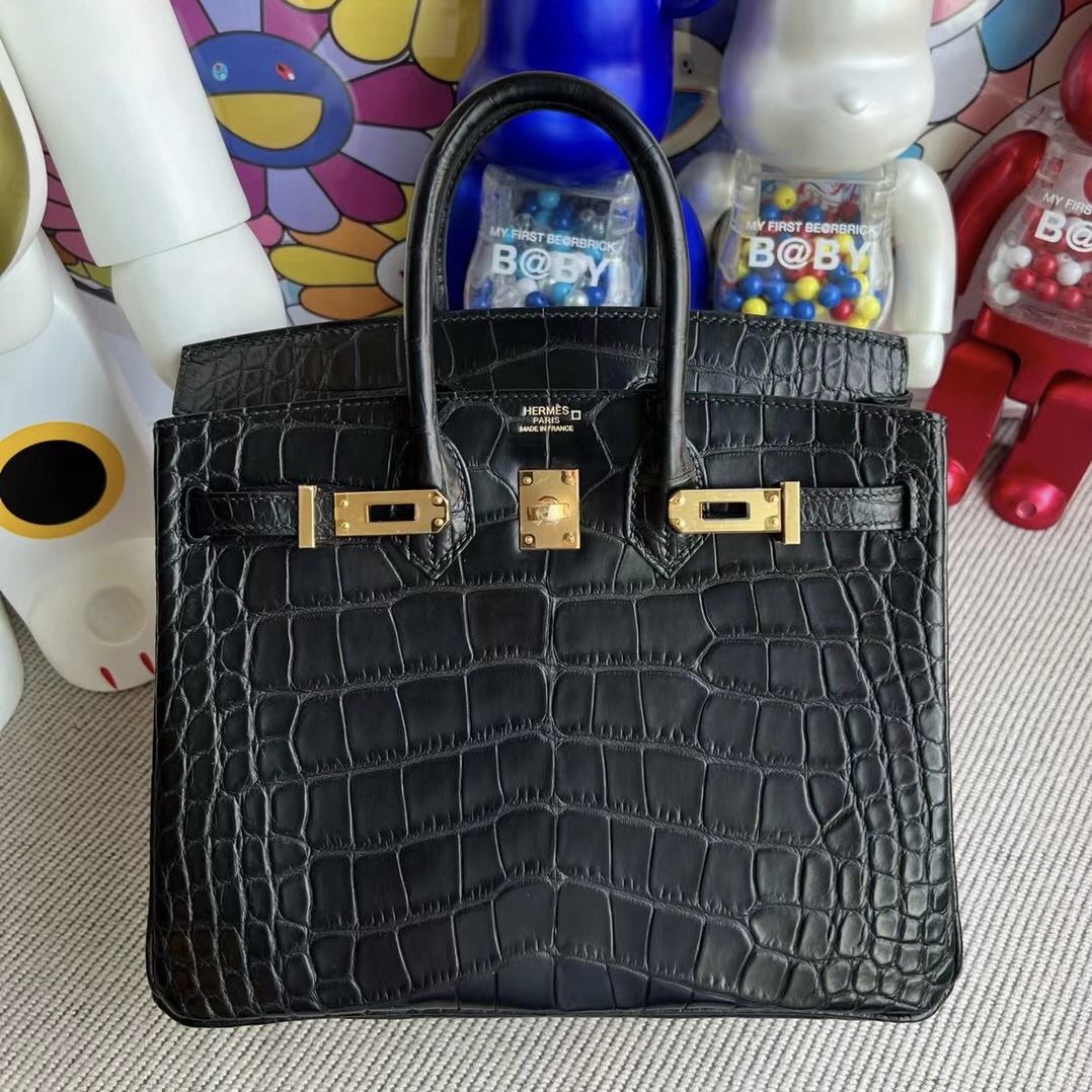 美國紐約愛馬仕包包價格 New York USA Hermes Birkin 25 美洲鱷魚黑色 金扣