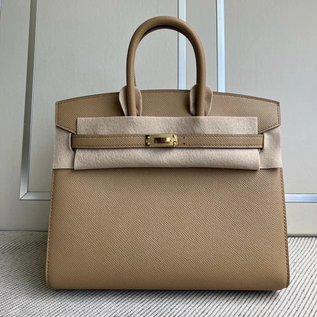 科威特愛馬仕價格 Kuwait Hermes Birkin 25 Epsom Sellier 0M瑪薩拉茶色 金扣