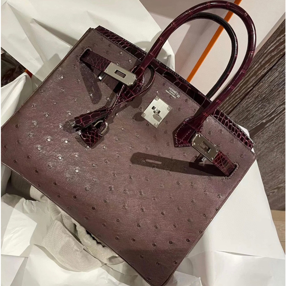 Kuwait Hermes Birkin 30cm Touch Ostrich 鴕鳥皮/亮面美洲鱷魚 可接受定製