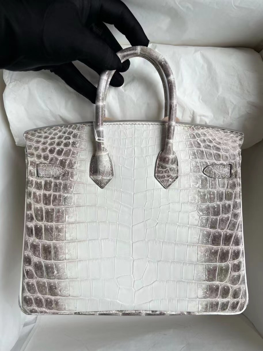 愛馬仕現貨喜馬拉雅 Hermes Birkin 25 Himalaya Niloticus Crocodile Palladium Hardware