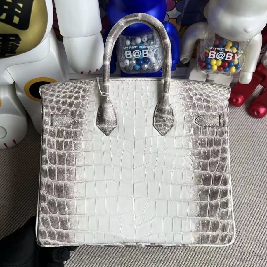 愛馬仕現貨喜馬拉雅 Hermes Birkin 25 Himalaya Niloticus Crocodile Palladium Hardware