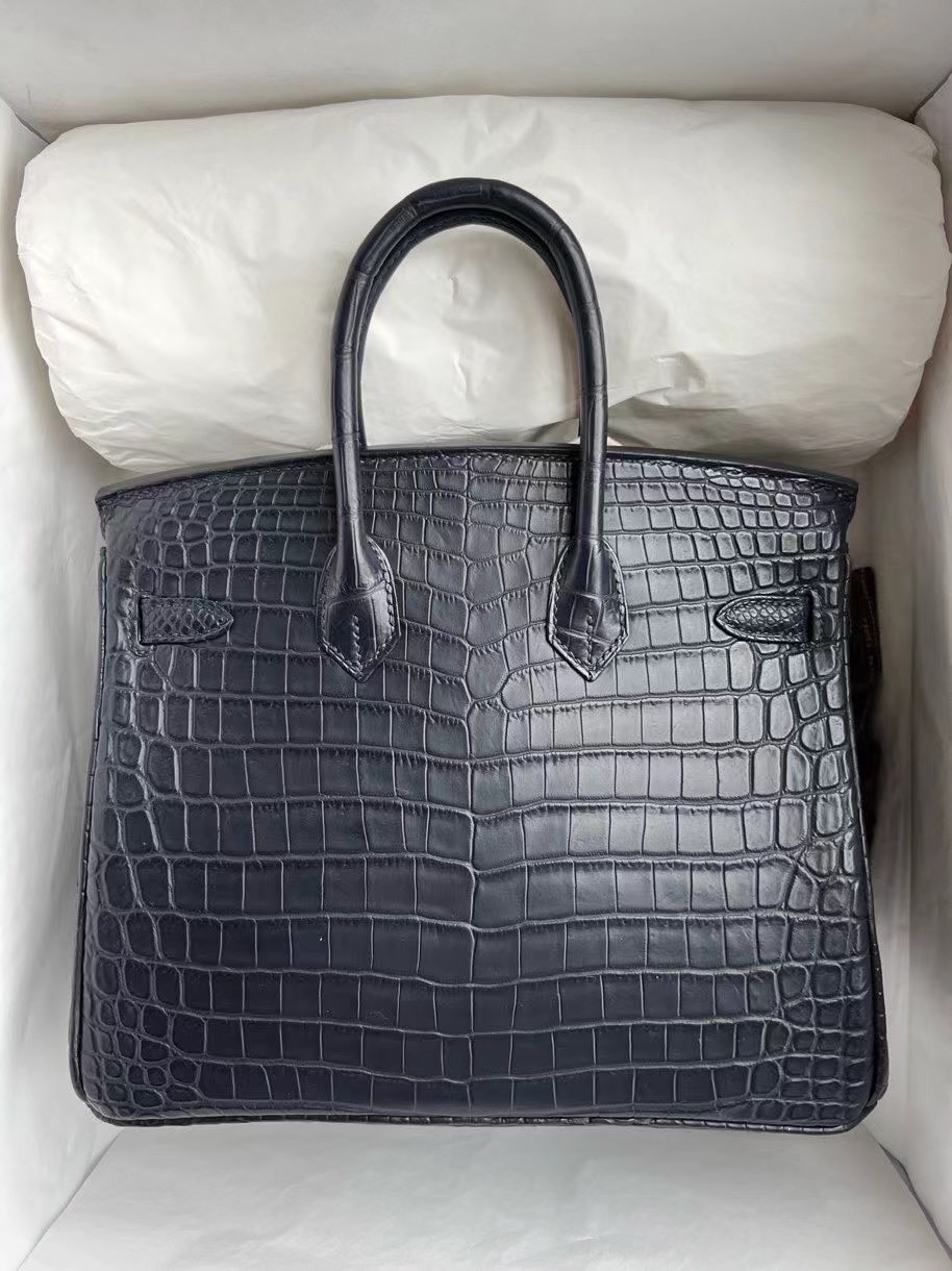 Saudi Arabia Hermes Birkin 25cm 88 Graphite 石墨灰霧面美洲鱷魚銀扣