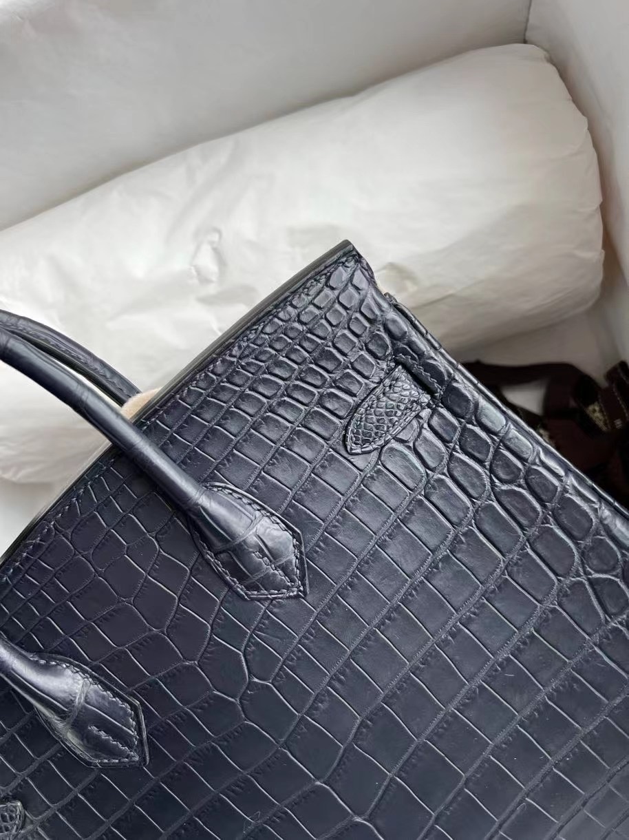 Saudi Arabia Hermes Birkin 25cm 88 Graphite 石墨灰霧面美洲鱷魚銀扣