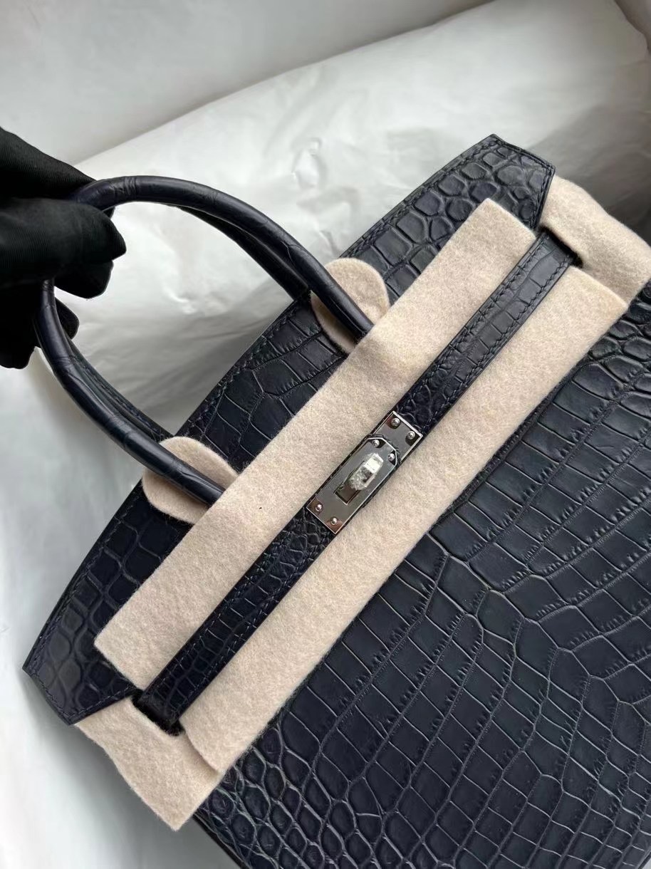 Saudi Arabia Hermes Birkin 25cm 88 Graphite 石墨灰霧面美洲鱷魚銀扣