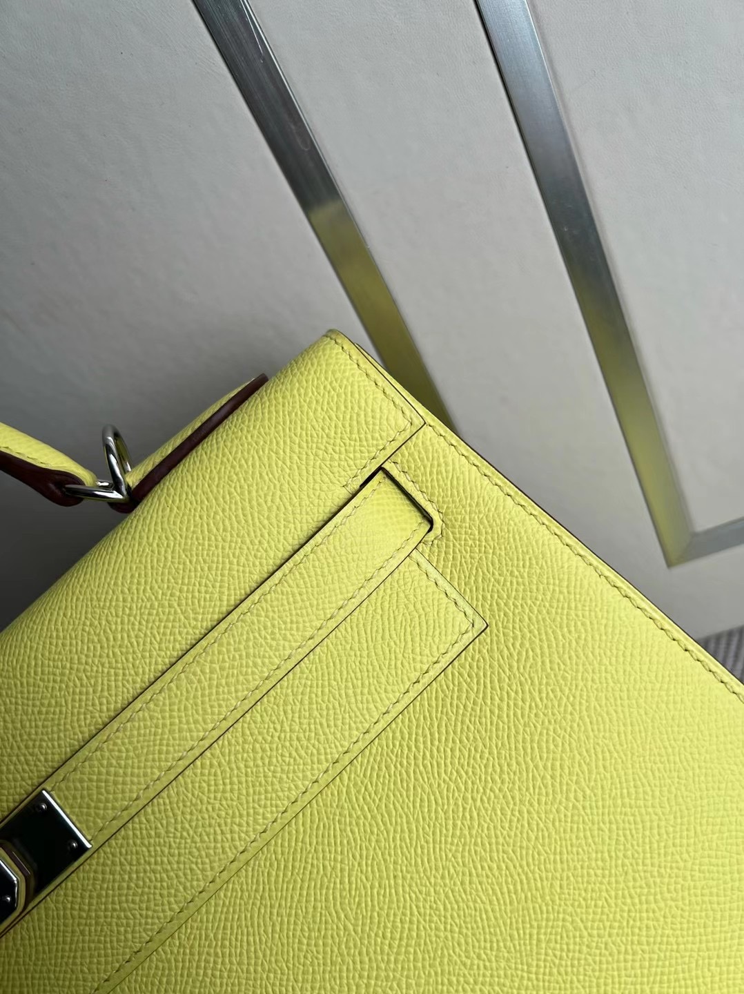 愛馬仕凱莉包32 價格 Hermes Kelly 32cm Epsom 9R Lime 檸檬黃 銀扣