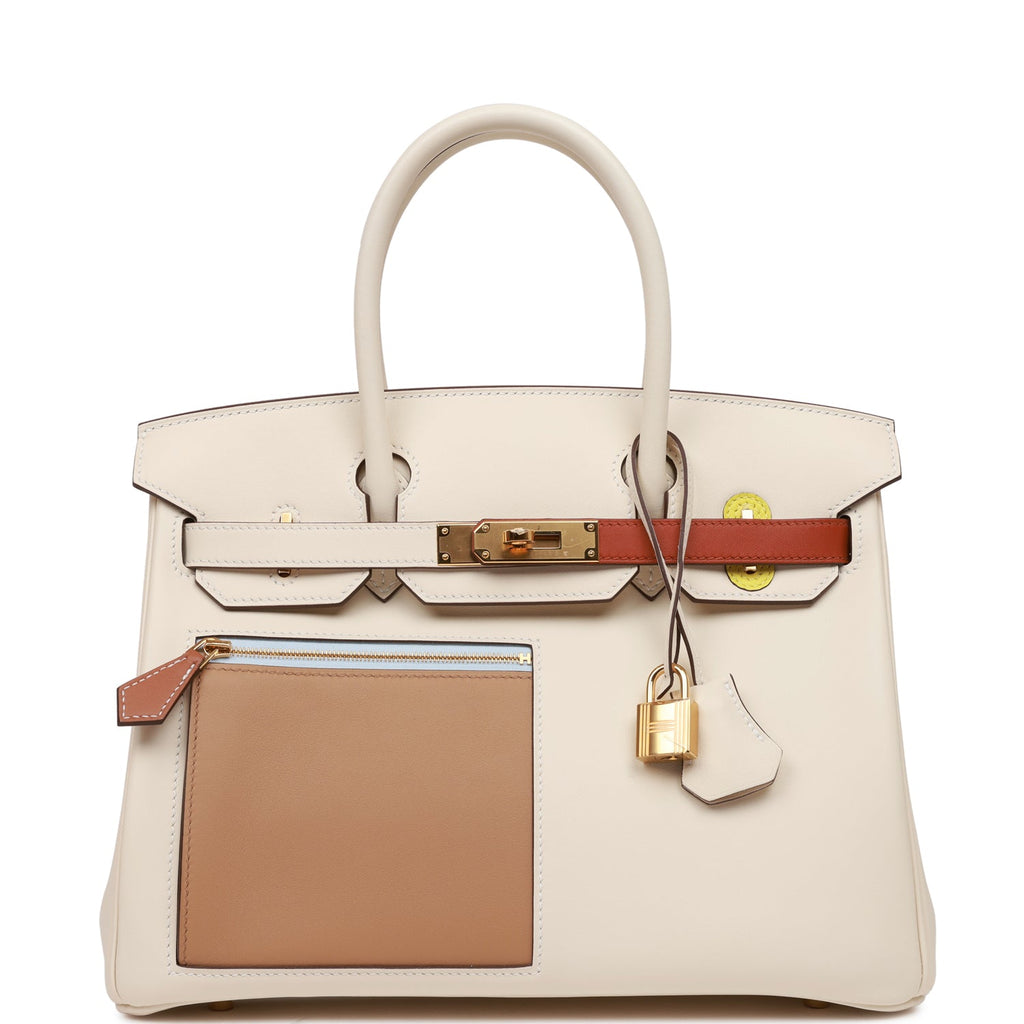 Hermès Colormatic Birkin 30 Nata, Chai and Cuivre Swift GHW