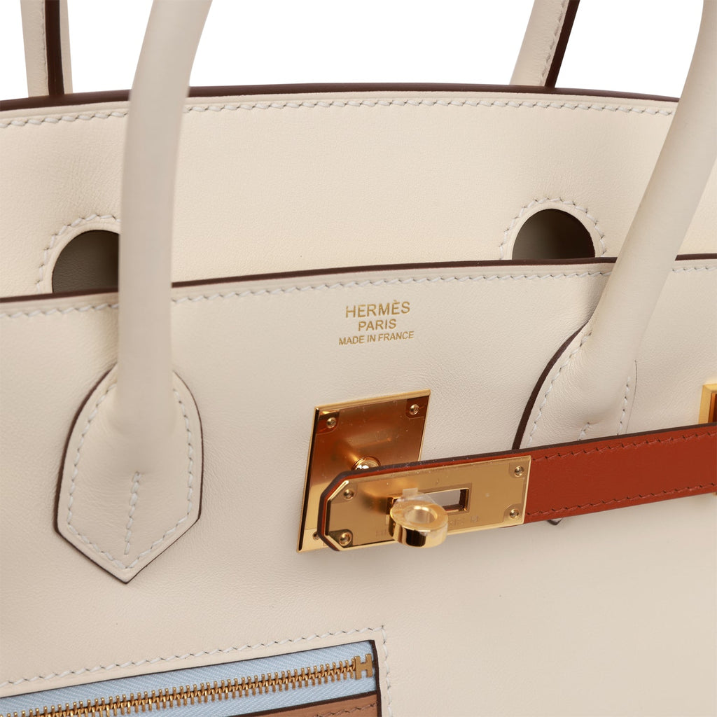 Hermès Colormatic Birkin 30 Nata, Chai and Cuivre Swift GHW