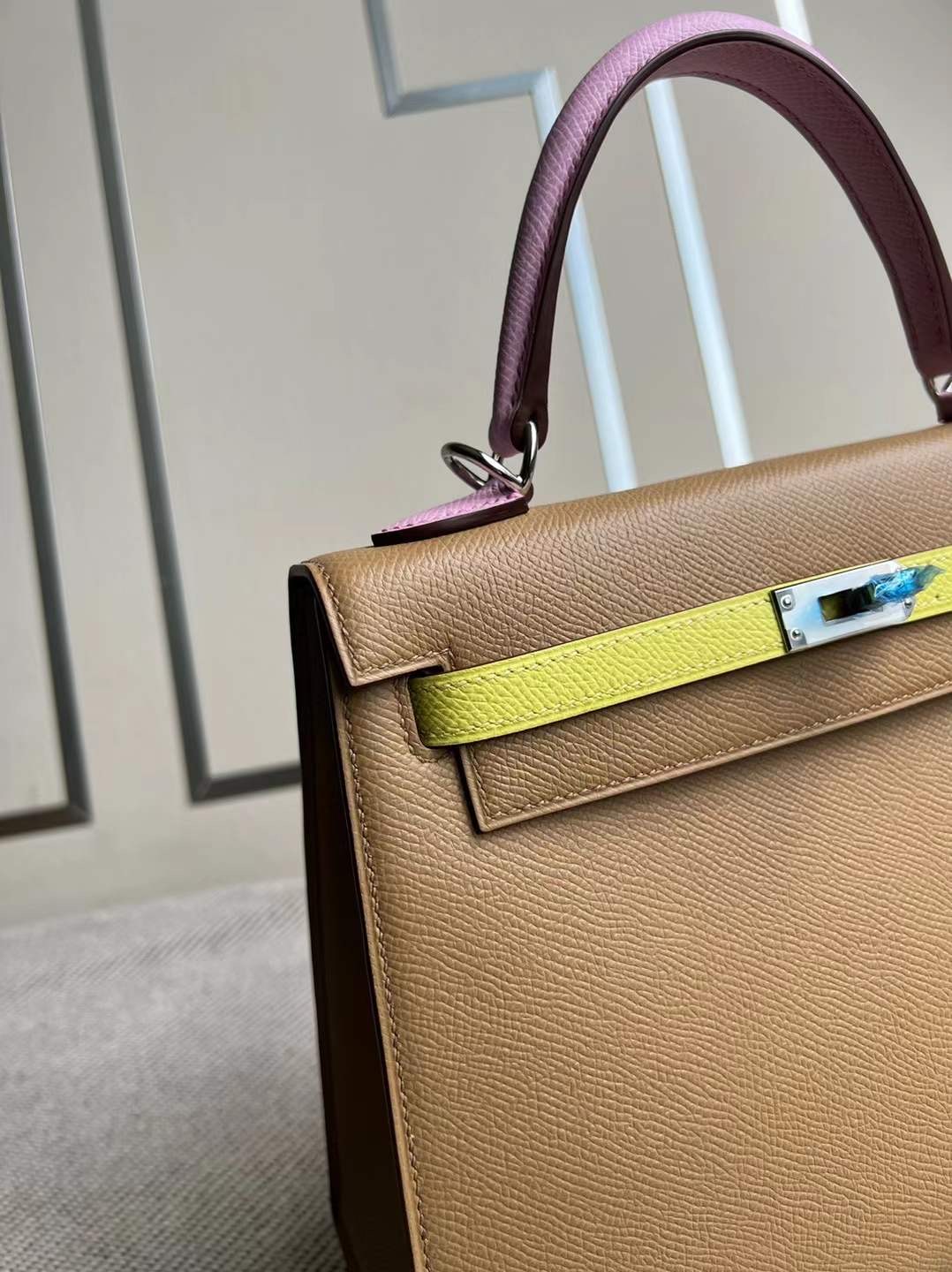 Hermes Kelly 25 HSSEpsom 0M Chai 瑪薩拉茶色 X9 Mauve Sylvestre 錦葵紫 銀扣