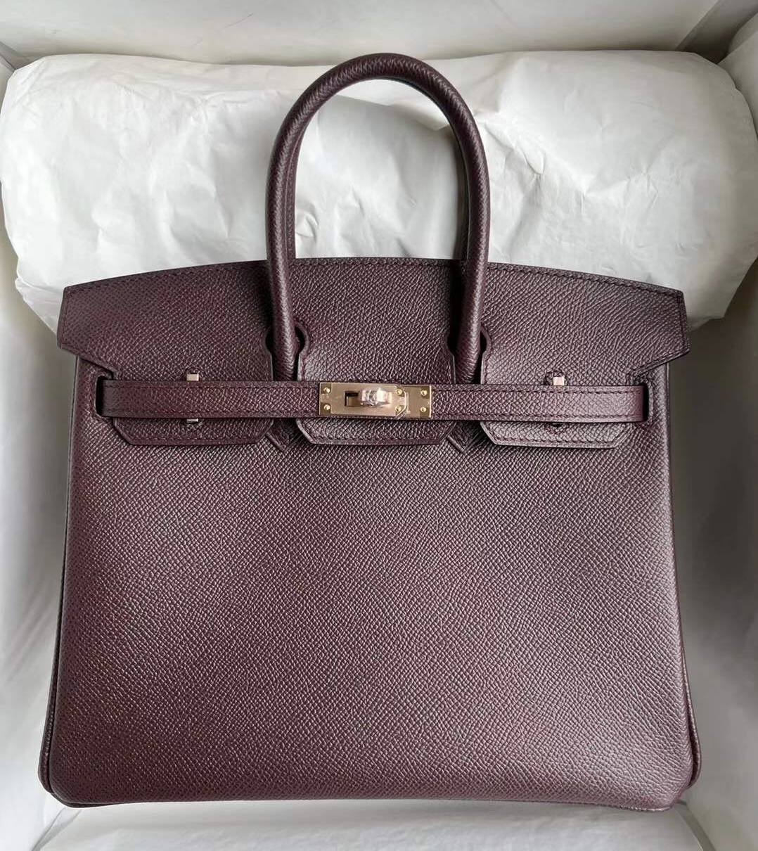 愛馬仕女包價格與圖片 Hermes Birkin 25 Epsom 0G Rouge Sellier玫瑰金扣