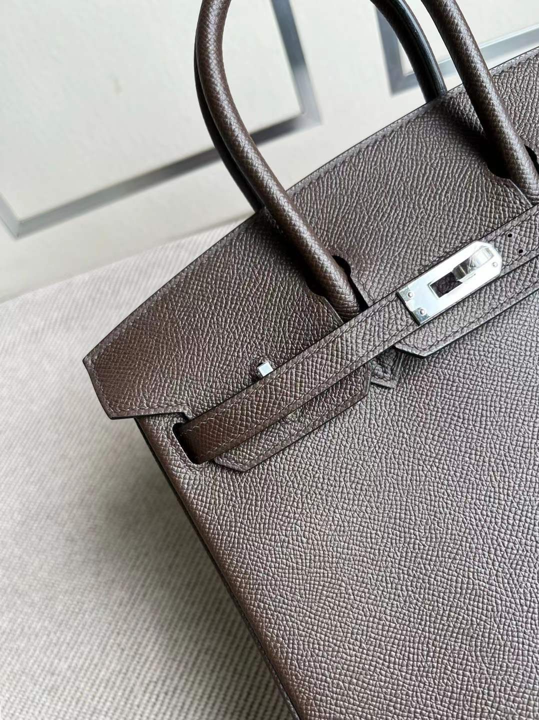 愛馬仕女包價格與圖片 Hermes Birkin 25 Epsom原廠皮Chocolate巧克力銀扣