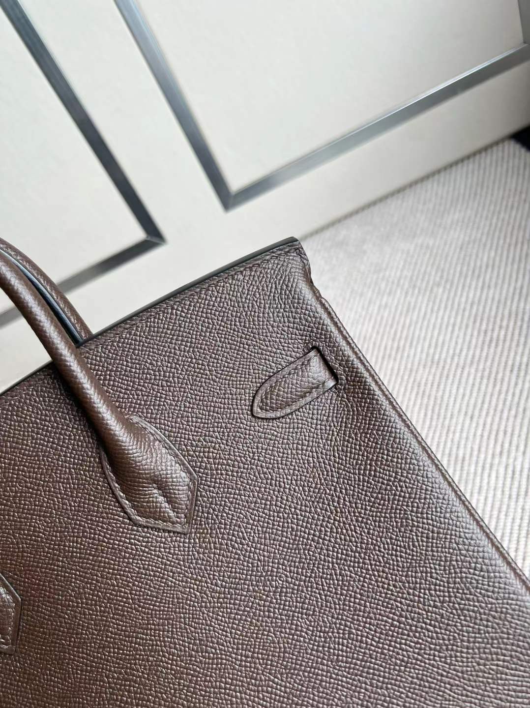 愛馬仕女包價格與圖片 Hermes Birkin 25 Epsom原廠皮Chocolate巧克力銀扣