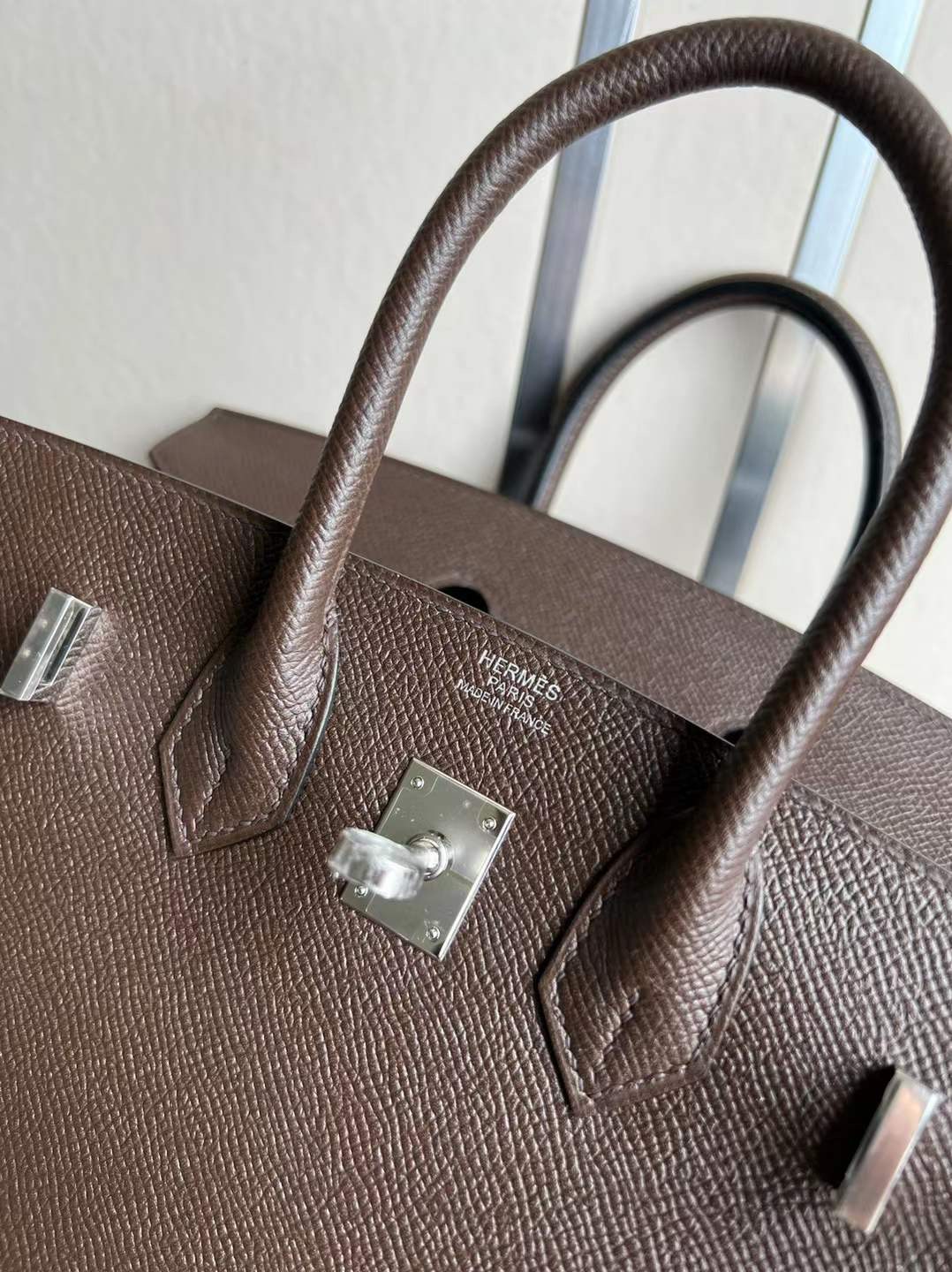愛馬仕女包價格與圖片 Hermes Birkin 25 Epsom原廠皮Chocolate巧克力銀扣