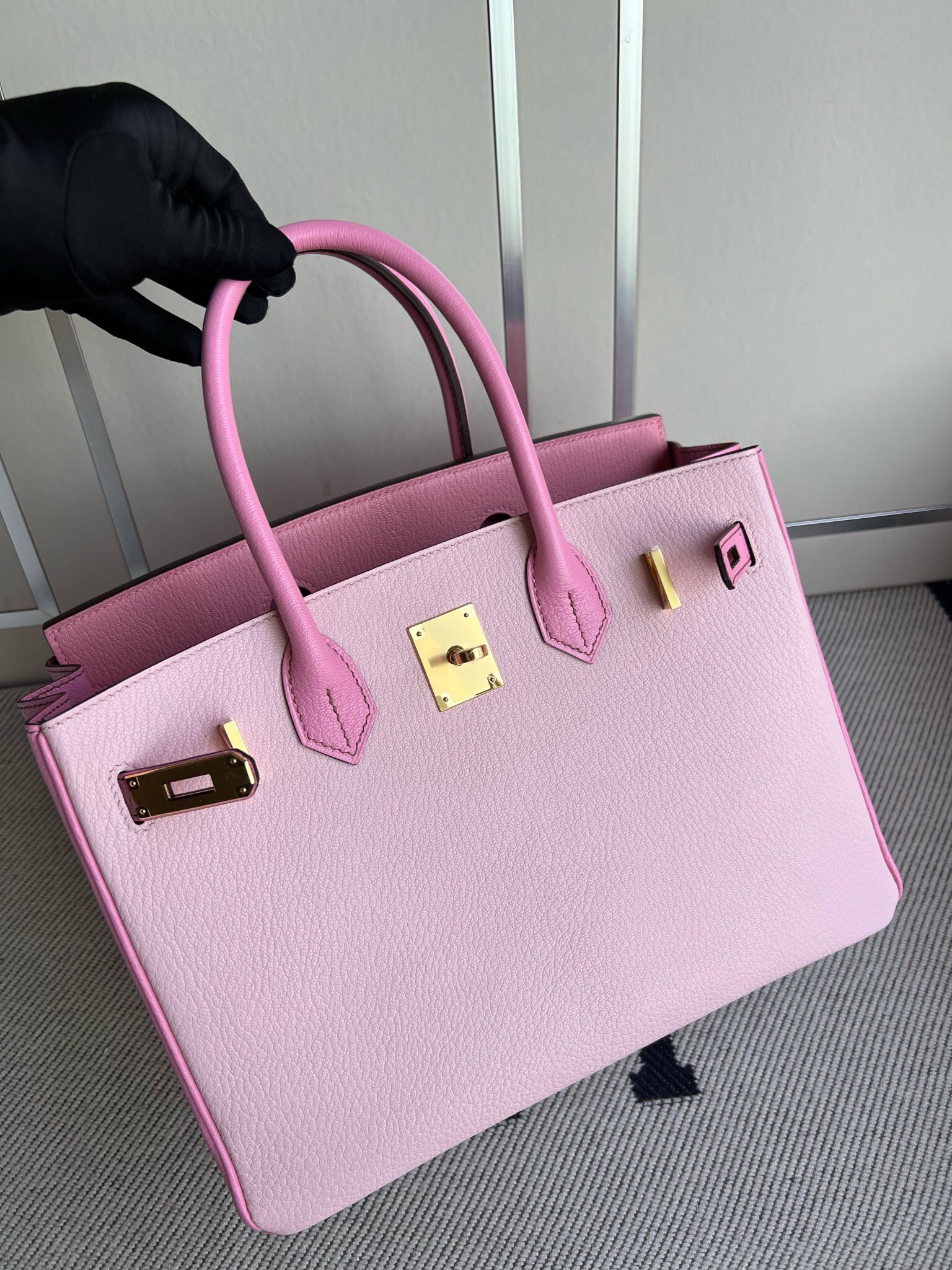 Hermes Birkin 30 HSS Chevre 3Q Rose Sakura/1Q Rose Confetti/5P pink