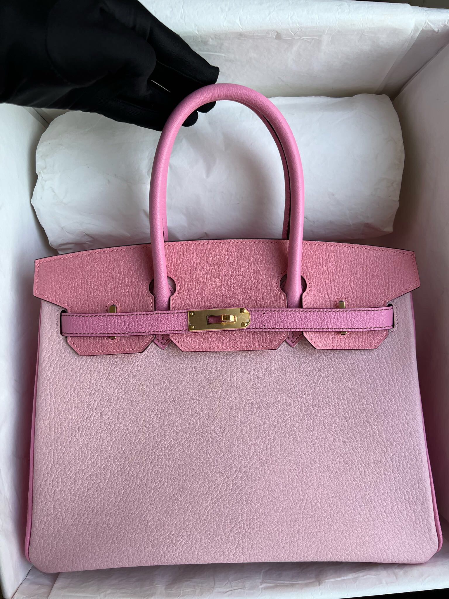 Hermes Birkin 30 HSS Chevre 3Q Rose Sakura/1Q Rose Confetti/5P pink