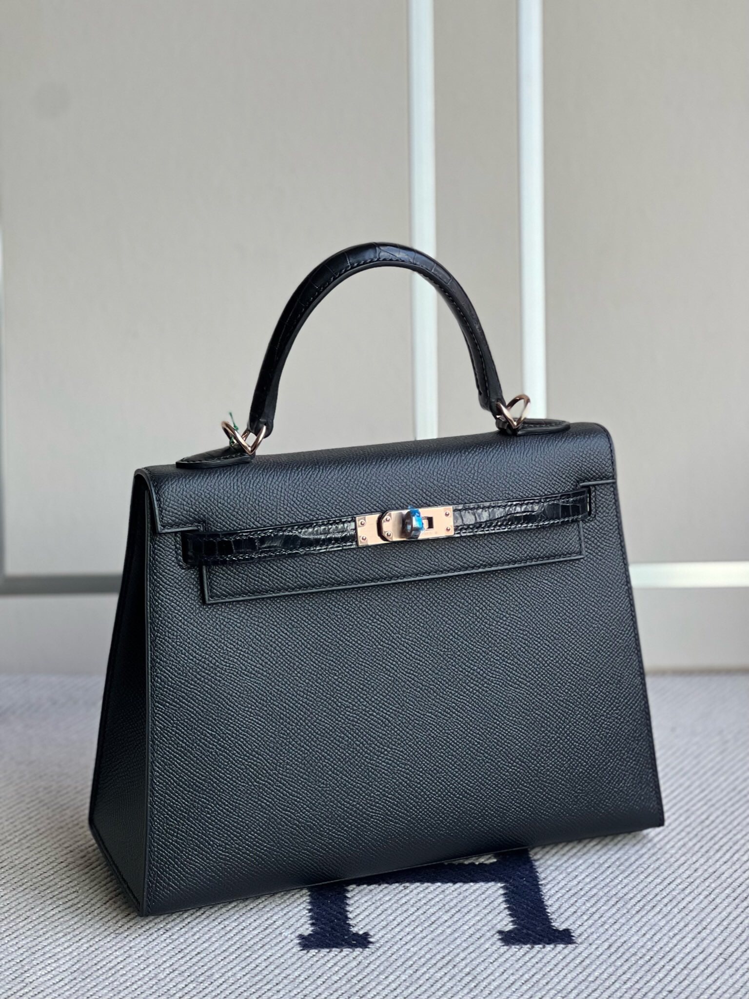 越南愛馬仕凱莉包價格 Hermes Kelly 25 Touch Epsom/89 Black RGHW