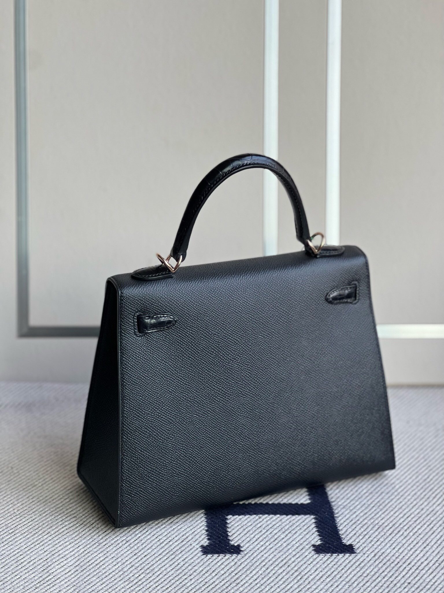 越南愛馬仕凱莉包價格 Hermes Kelly 25 Touch Epsom/89 Black RGHW