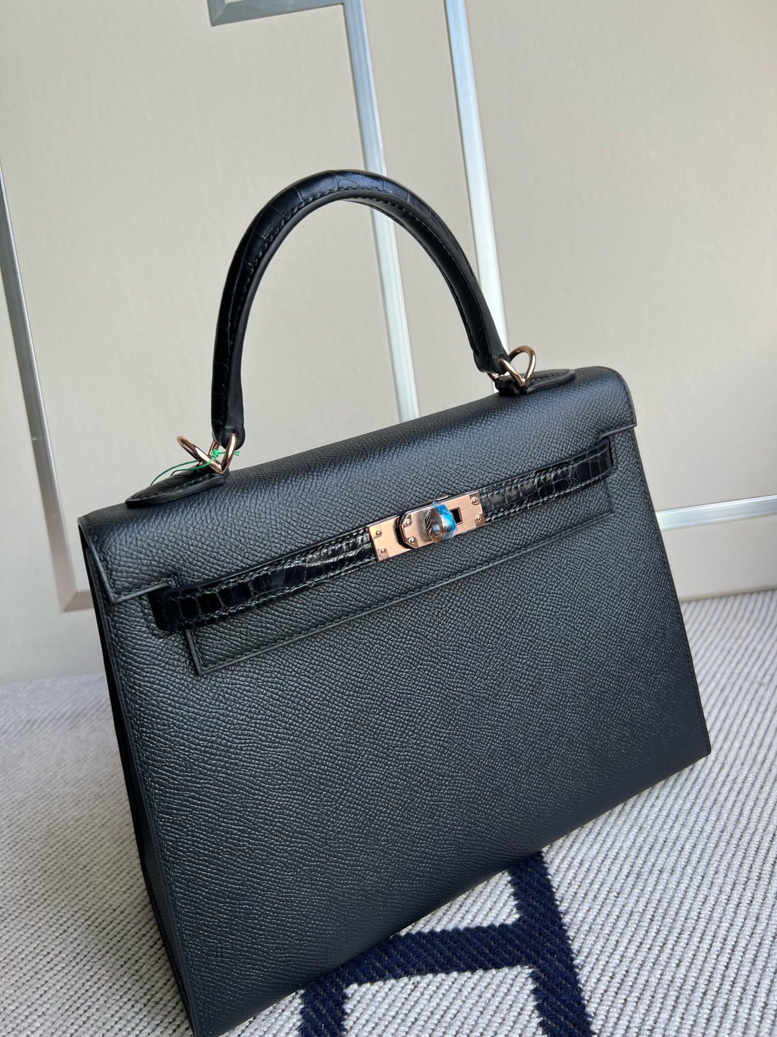 越南愛馬仕凱莉包價格 Hermes Kelly 25 Touch Epsom/89 Black RGHW