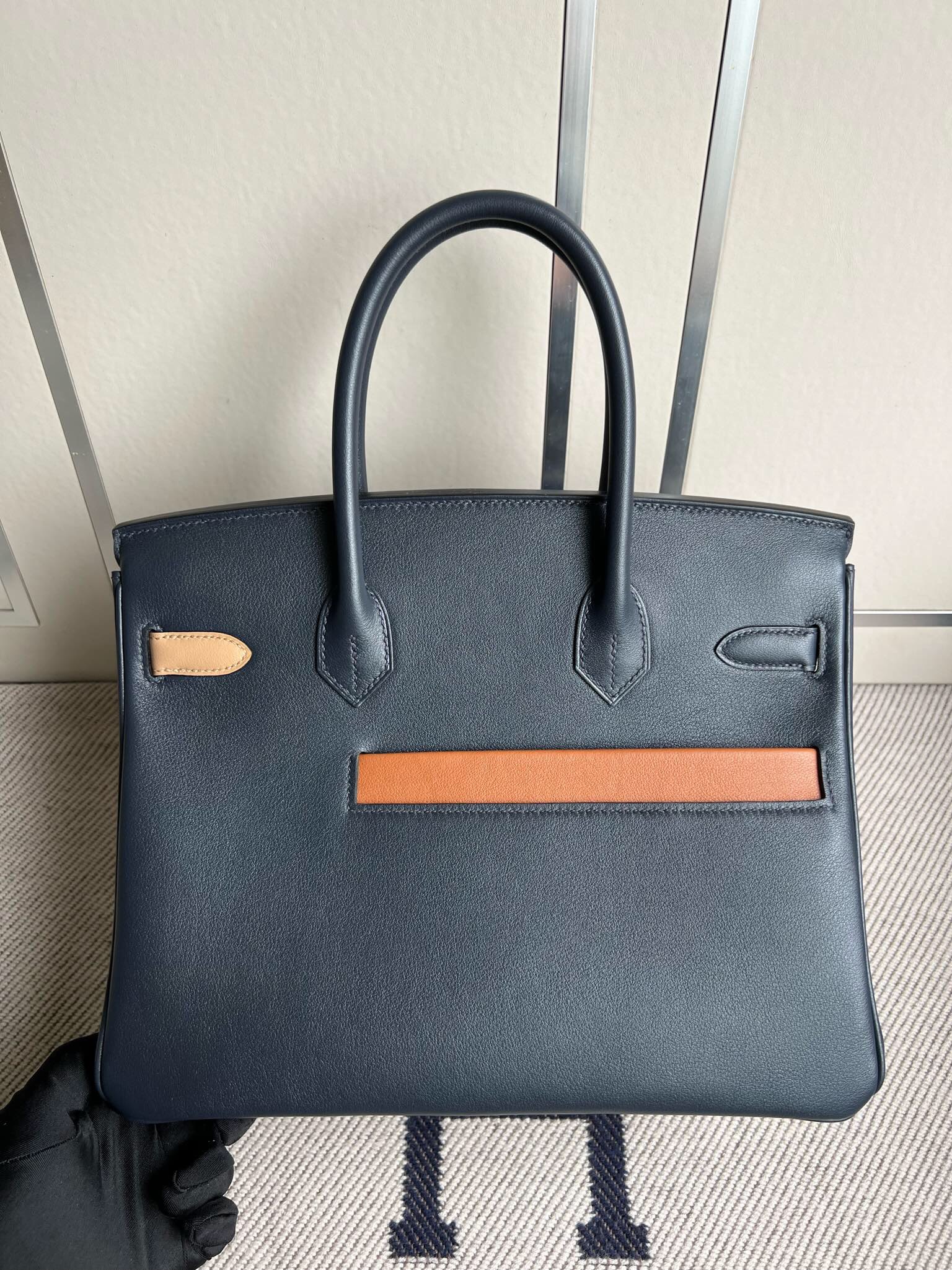 愛馬仕鉑金包限量版 Hermes Birkin 30 Colormatic 口袋包 Blue nuit 金扣