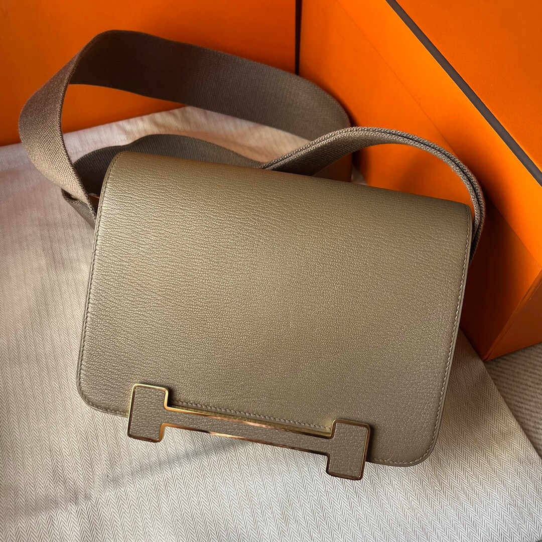 愛馬仕新款木屐包價格 Hermès Geta bag 20 Chevre Mysore 18 Etoupe Stamp U