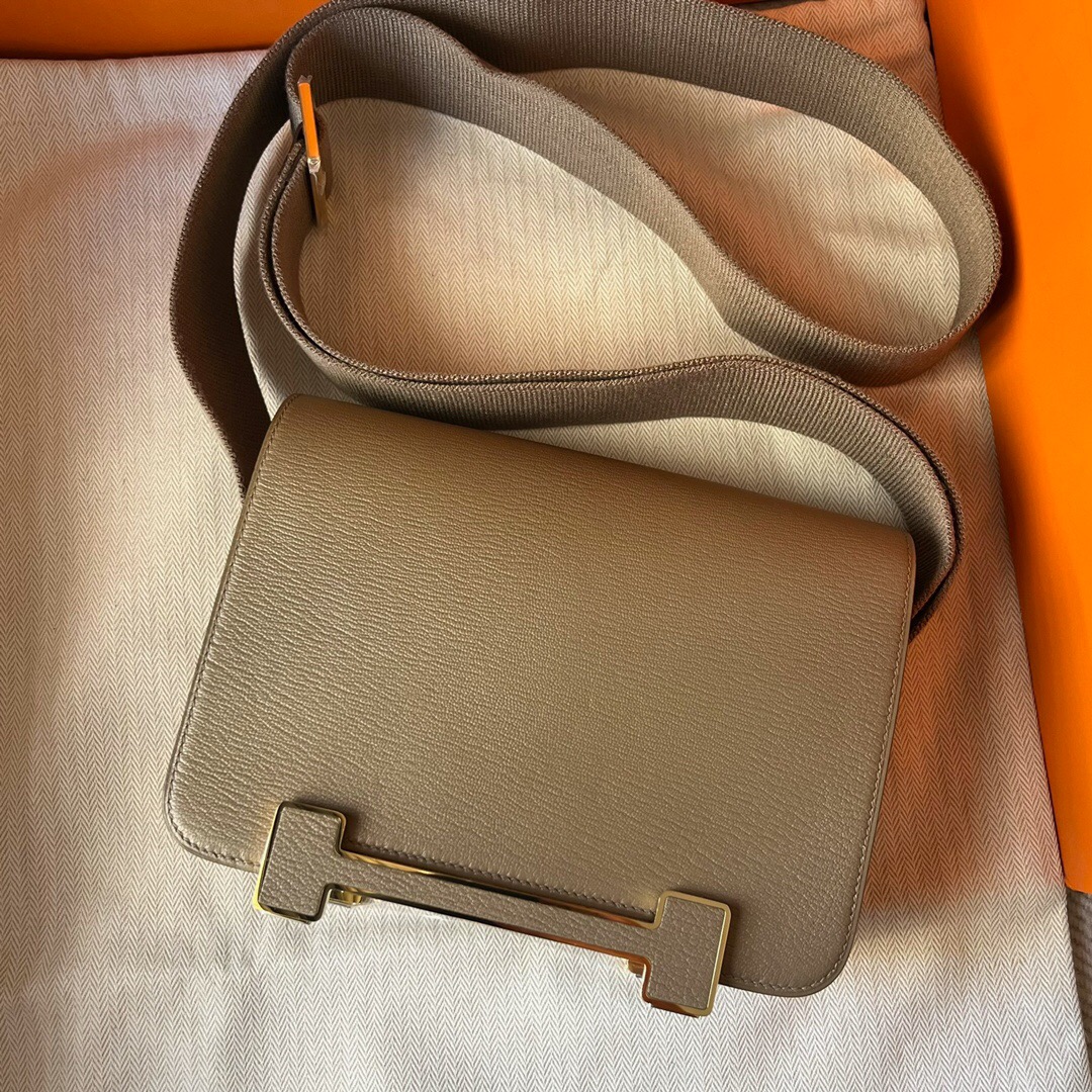 愛馬仕新款木屐包價格 Hermès Geta bag 20 Chevre Mysore 18 Etoupe Stamp U