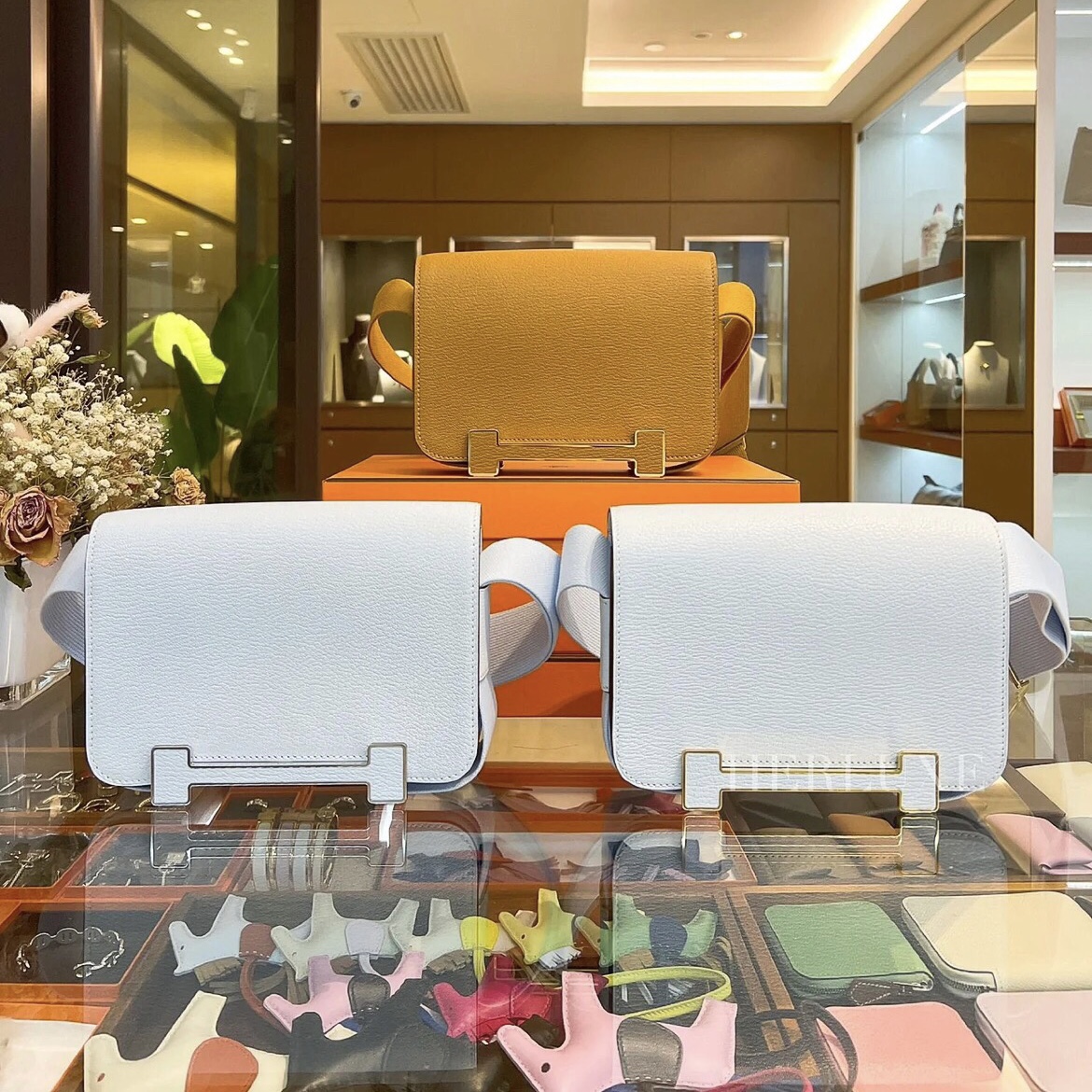 愛馬仕木屐包 臺灣價格 Hermès Geta bag Chevre Mysore CK28 Caramel 焦糖色