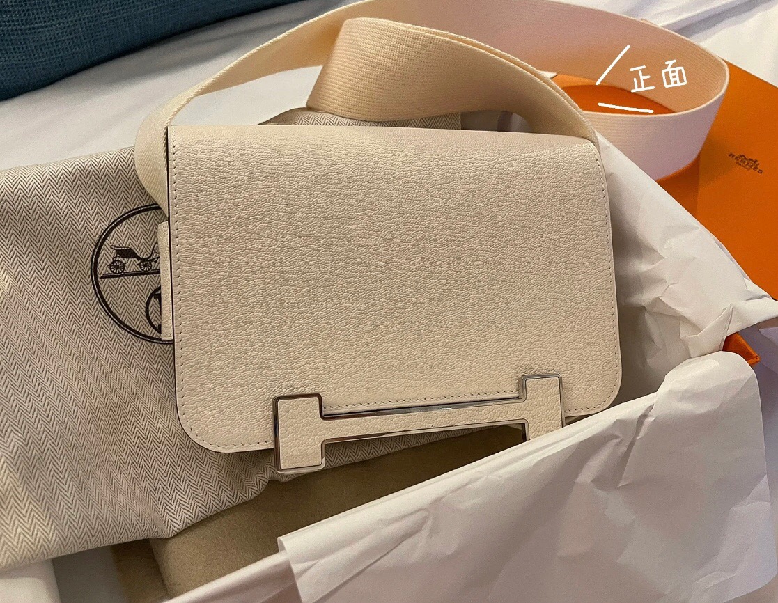 愛馬仕官網木屐包 Hermès Geta bag Chevre Mysore i2 Nata 奶油白金扣