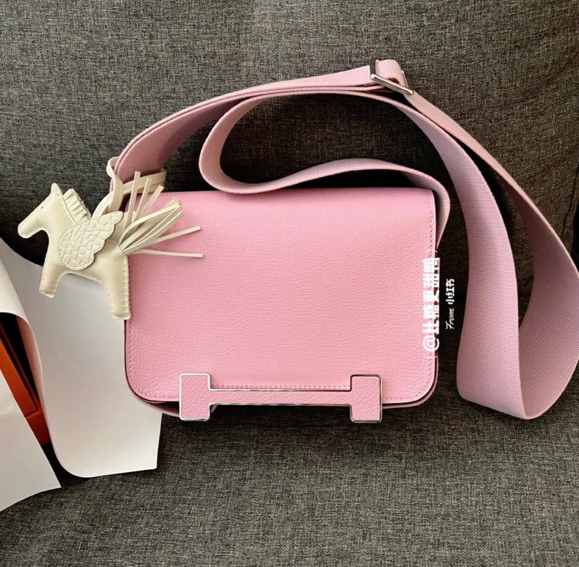 愛馬仕中國官方網站 木屐包價格 Hermès Geta bag Chevre Mysore X9 Mauve Sylvestre