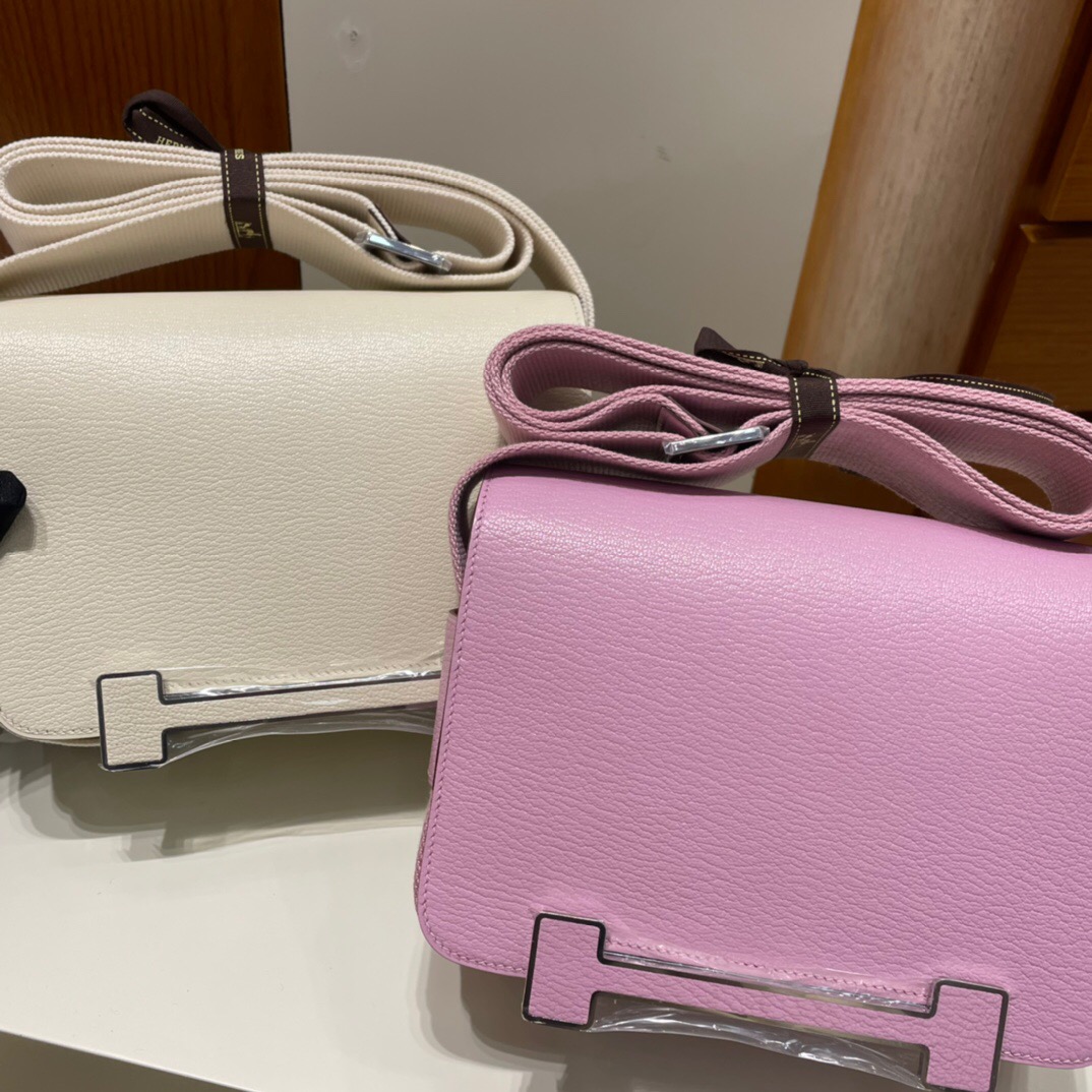 愛馬仕包包木屐包 Hermès Geta bag Chevre Mysore X9 Mauve Sylvestre 锦葵紫