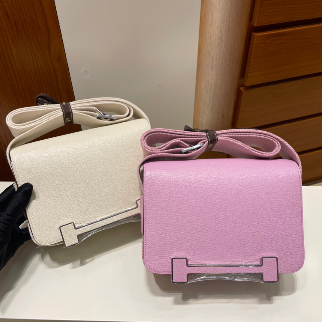 愛馬仕包包木屐包 Hermès Geta bag Chevre Mysore X9 Mauve Sylvestre 锦葵紫