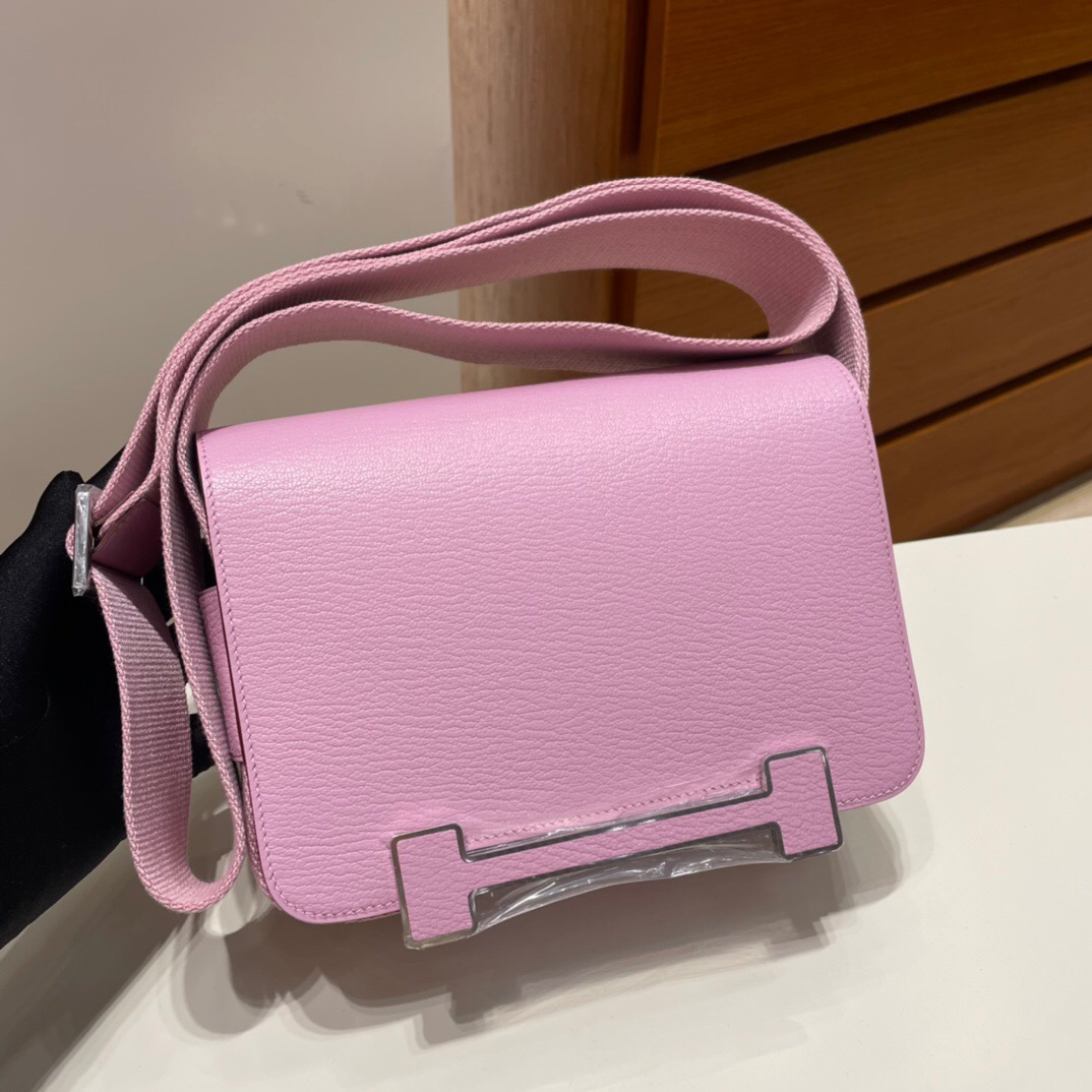 愛馬仕包包木屐包 Hermès Geta bag Chevre Mysore X9 Mauve Sylvestre 锦葵紫